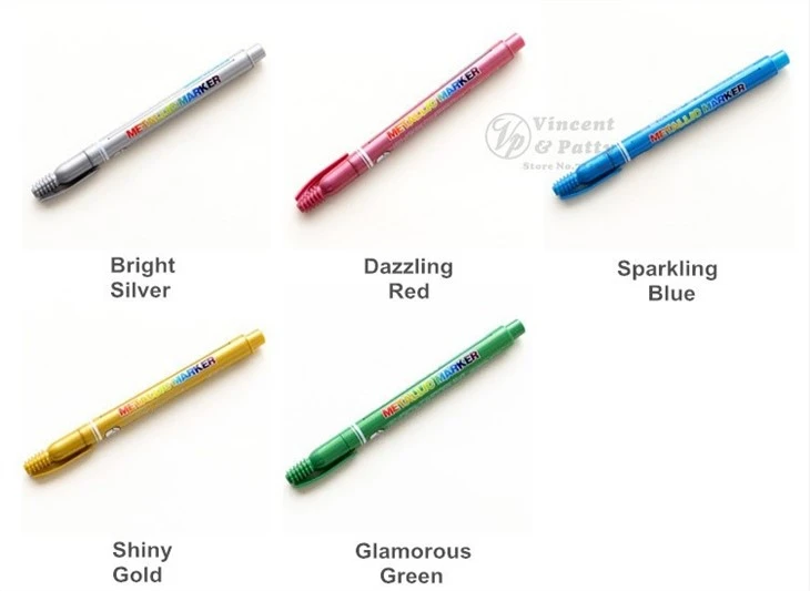 5 Pcs Metallic Color Marker Pen